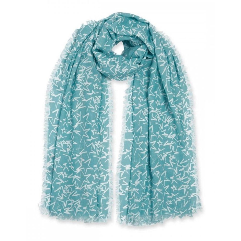 Sentiment Scarf | Wish | Aqua Blue | 184 X 86cm