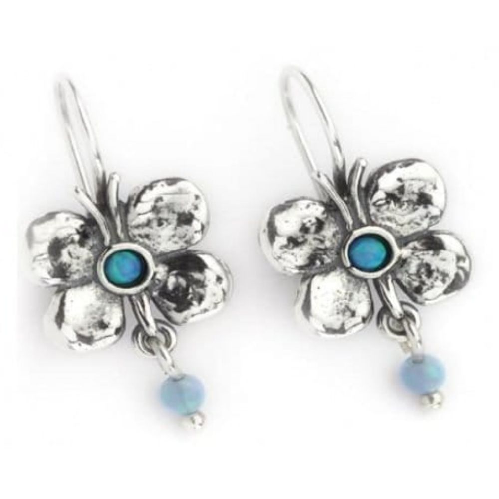 Ladies Silver Handmade Flower Earrings