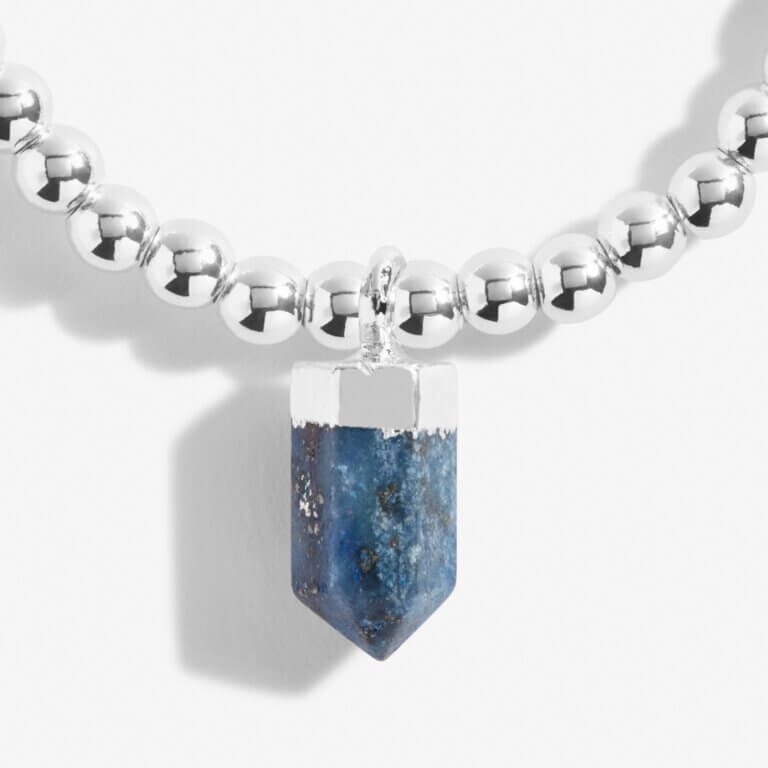 Crystal A Little | Lapis Lazuli | Silver | Bracelet | 17.5cm Stretch