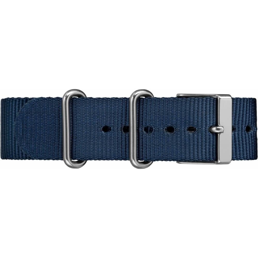 Weekender Silver Tone Case Blue Dial Chronograph With Blue Slip Thru Strap