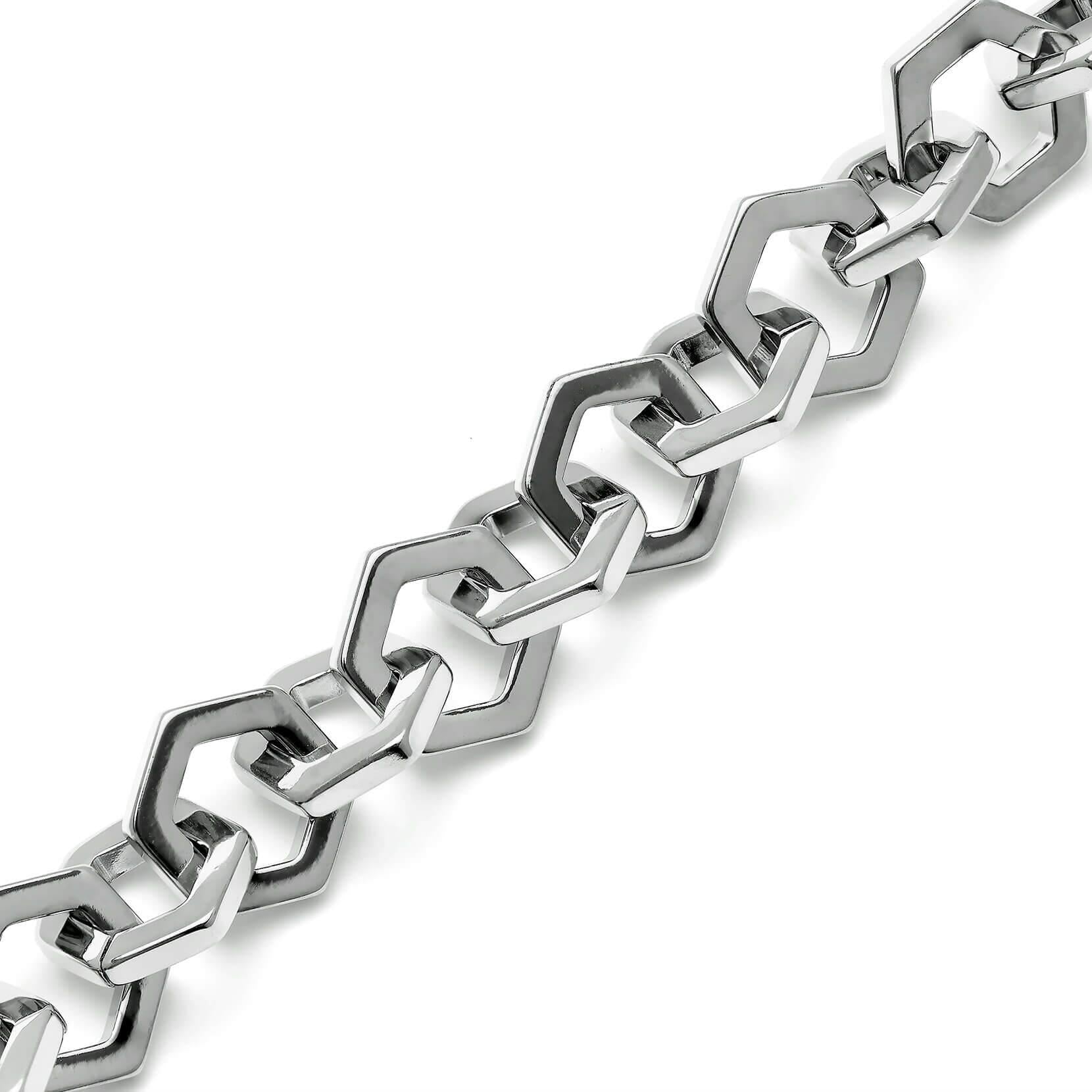 SS Honeycomb Link Bracelet
