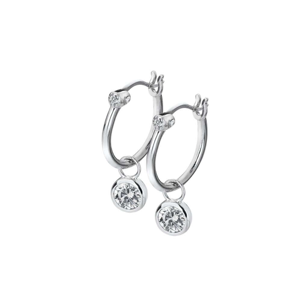White Topaz Drop Earrings