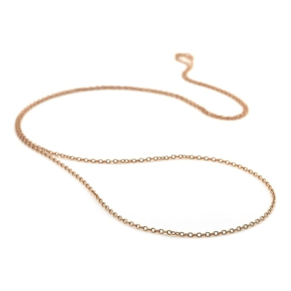 Rose Gold Plate Sterling Silver Trace Chain 30"