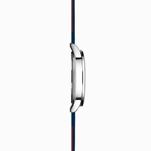Nordic White Dial & Blue Leather Strap Watch