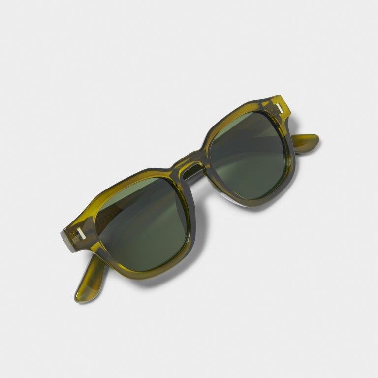 Milos Sunglasses - Olive Transparent