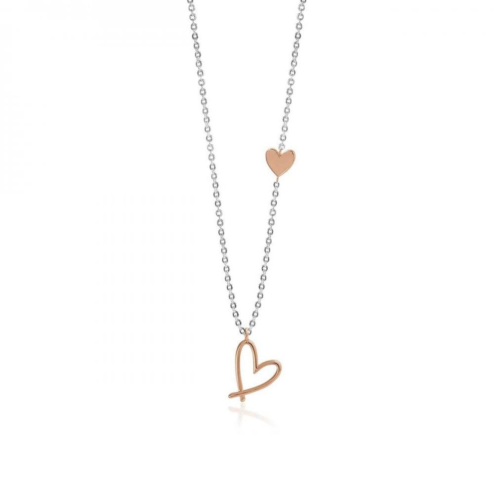 Florrie | Rose Gold | Heart Necklace | 46cm Sliding Extender
