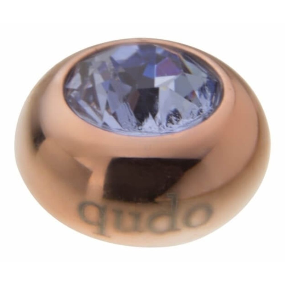 Famosa Rose Gold 10mm Tondo Ring Top Light Sapphire