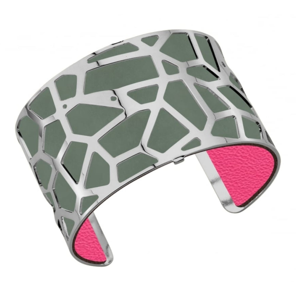 Silver Plated Giraffe Patteren 40MM Cuff