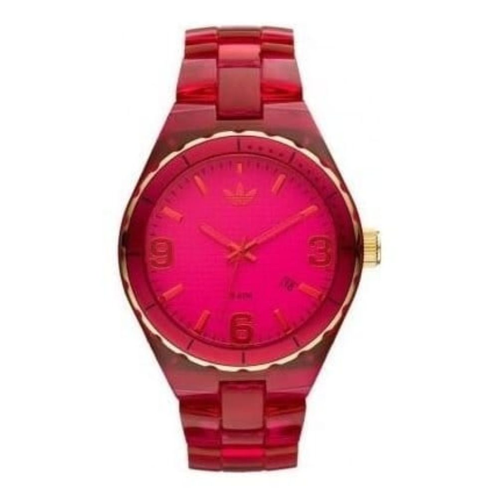 Unisex Cambridge Pink Transparent Plastic Watch