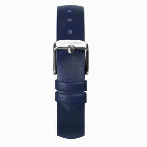 Nordic White Dial & Blue Leather Strap Watch