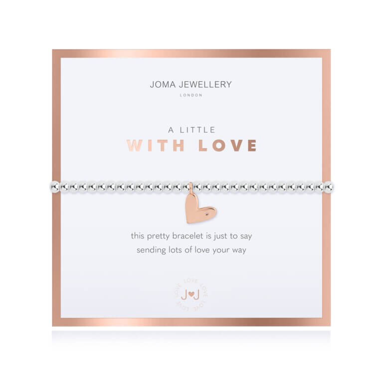 Beautifully Boxed A Littles | With Love | Silver | Bracelet | 17.5cm Stretch