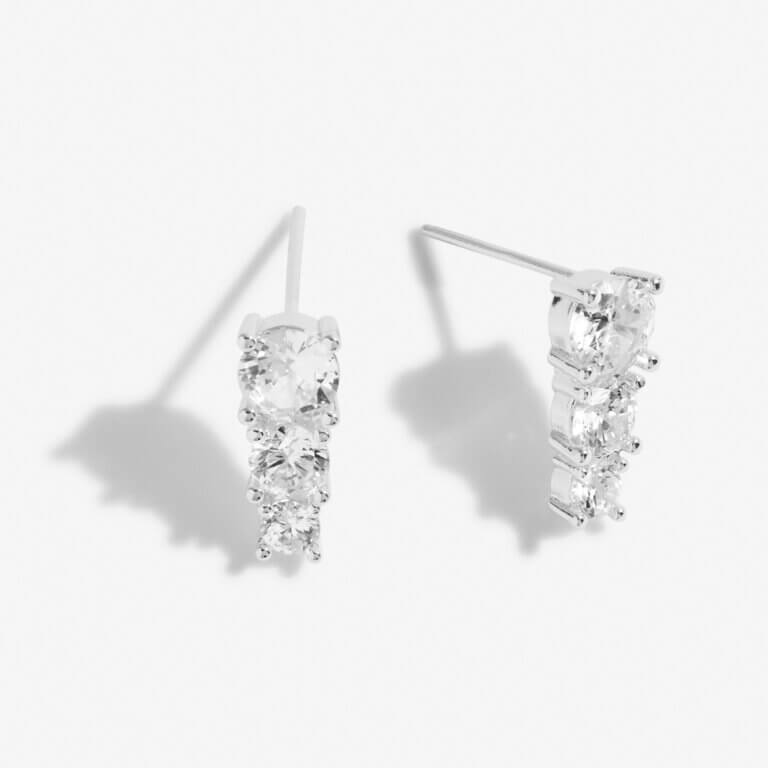 Sienna Sparkle | Graduating Crystal Earrings | Silver | Earrings