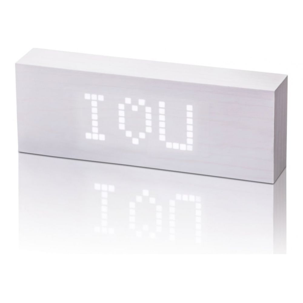 White Message Click Clock