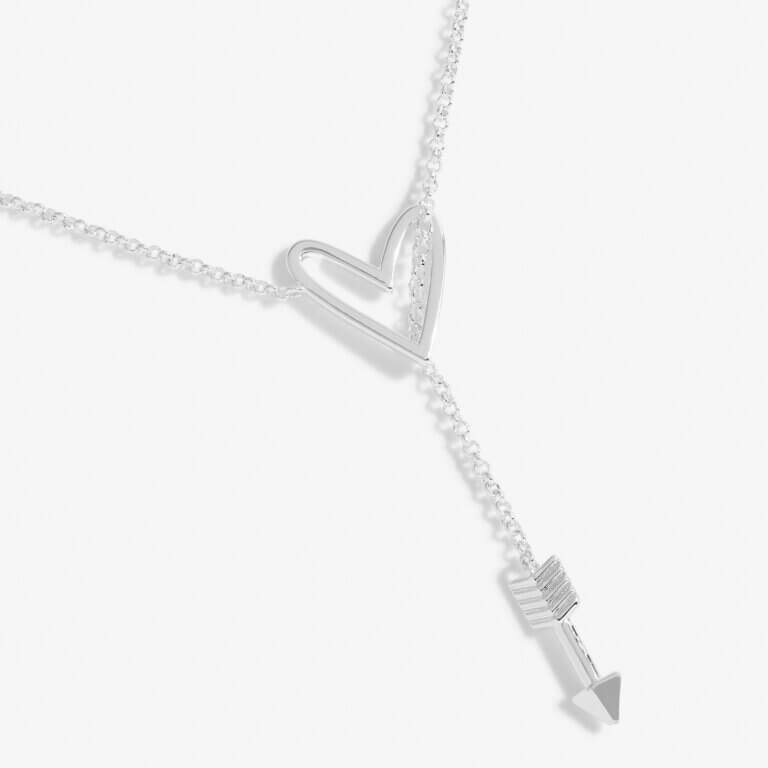 Lyra Lariats | Heart Lariat | Silver | Necklace | 45cm 5cm Drop + 5cm Extender