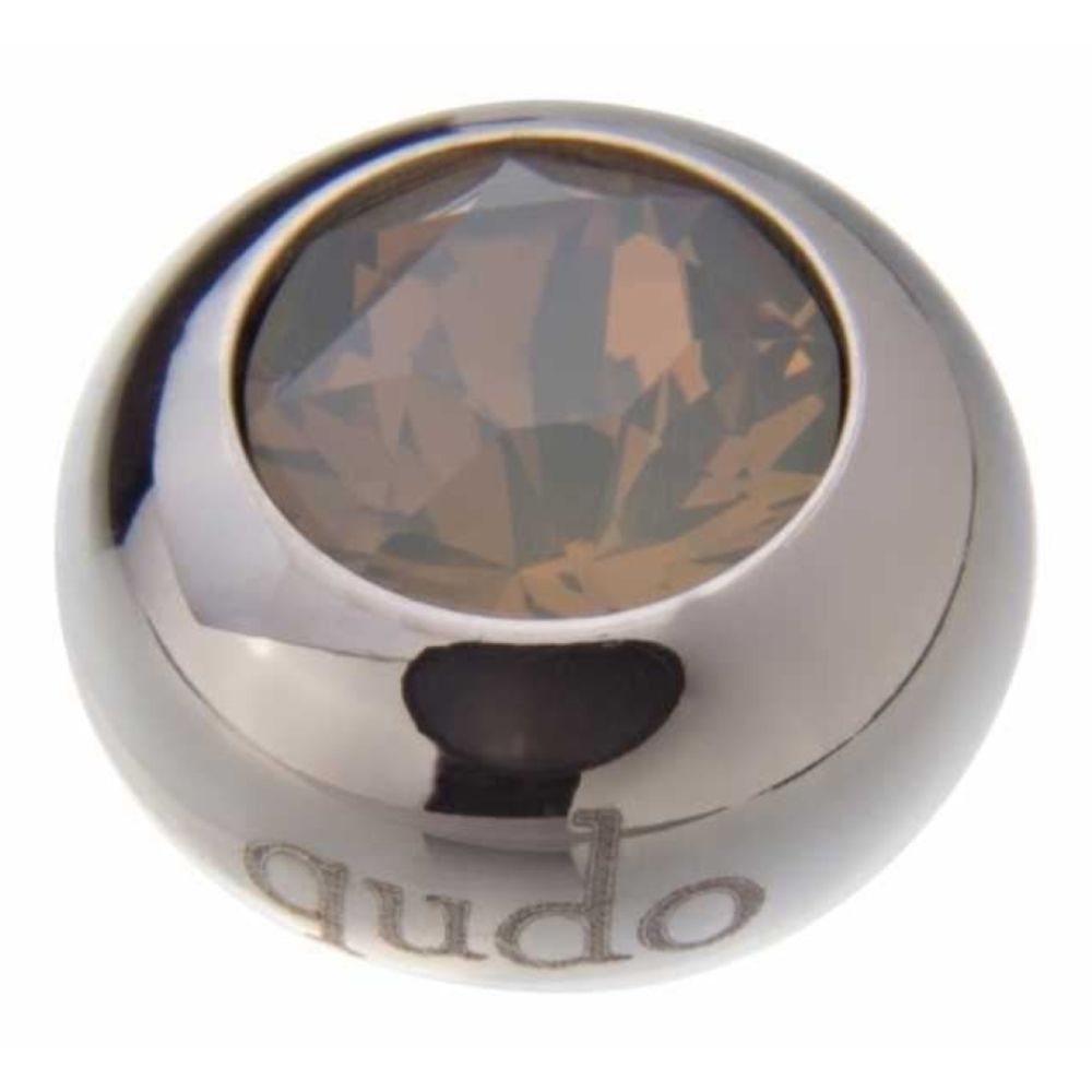 Famosa Silver 10mm Tondo Ring Top Light Grey Opal