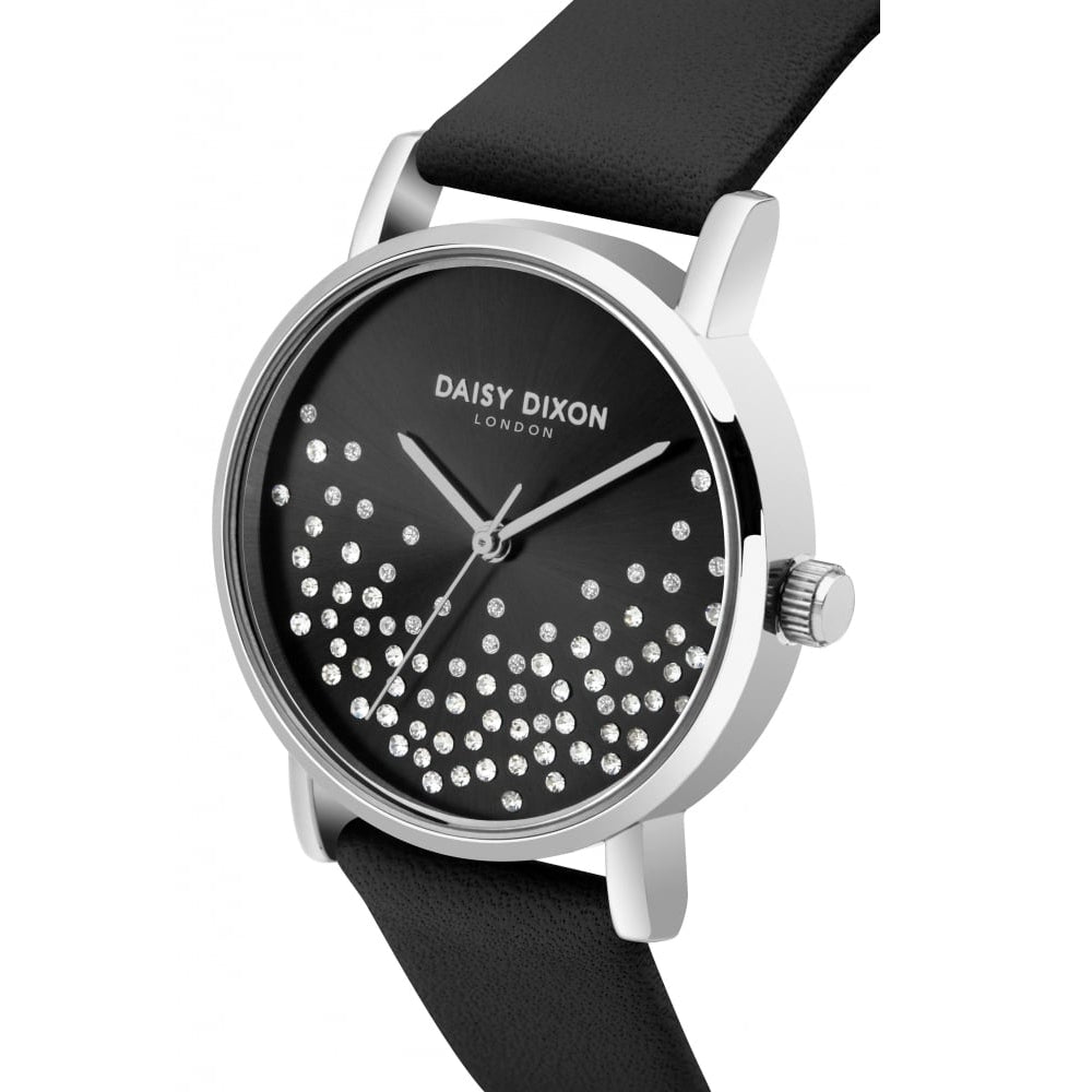 Astra Watch Black Sunray Dial With Black Strap Ladies Watch
