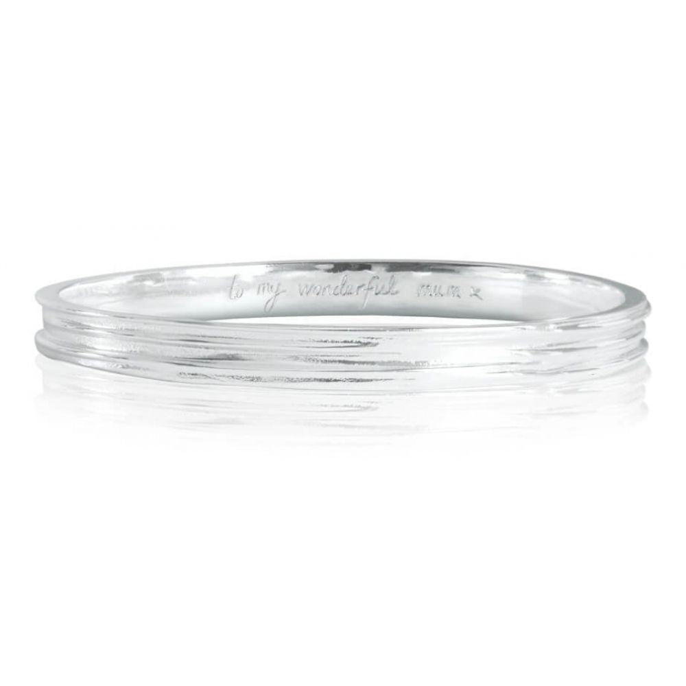 SECRET MESSAGE BANGLE - TO MY WONDERFUL MUM X - Silver - Bangle