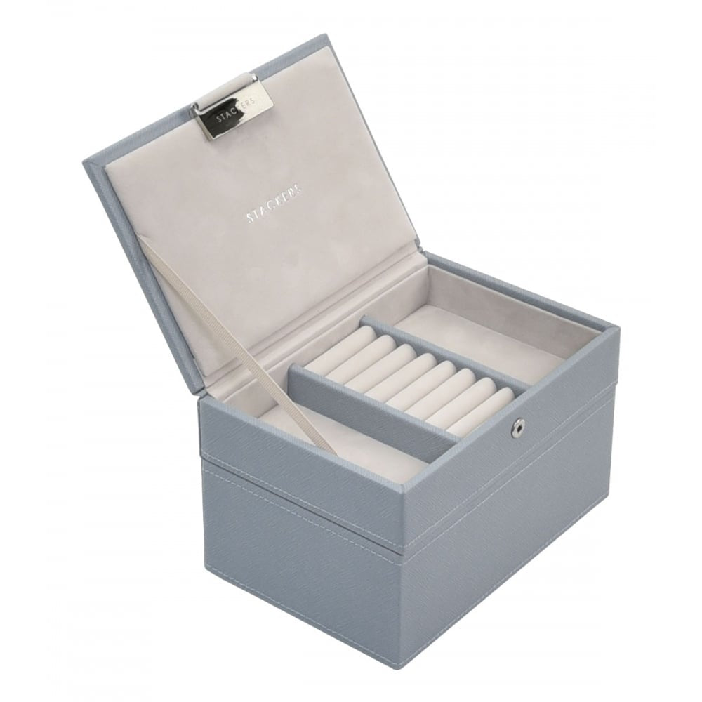 Dusky Blue Mini Set Of 2 Stackers