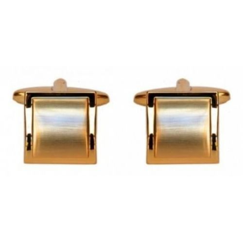 Gents Curved Gold Plated Cufflinks