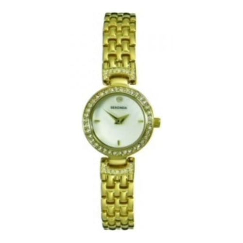 Ladies Mother Of Pearl Dial and Gold Plated Bracelet Watch