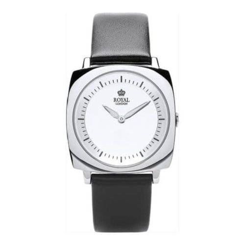 Ladies Black Leather Watch & Iluminious Hands