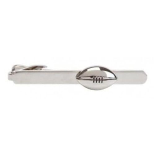 Rugby Ball Rhodium Plated Tie Bar