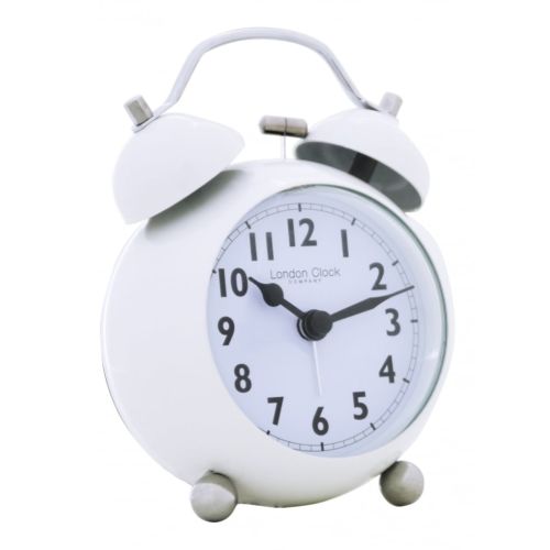 White Bubble Twinbell Alarm Clock