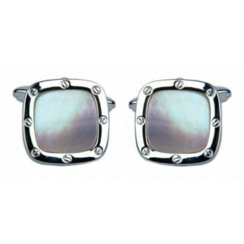 Square Shaped Porthole Mother Of Pearl Cufflinks