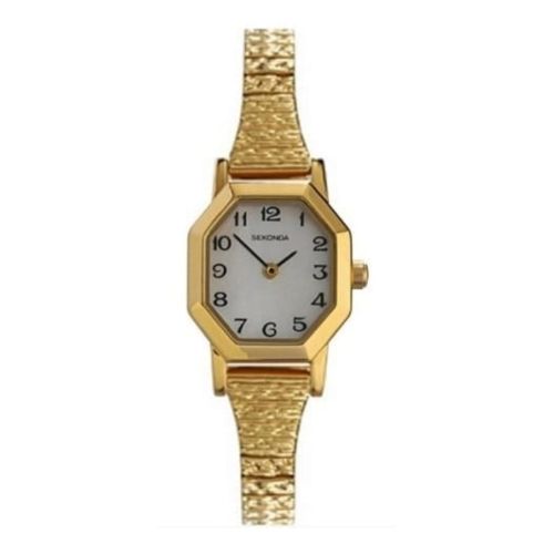 Sekonda Ladies Gold Plated Wristwatch expandable Bracelet