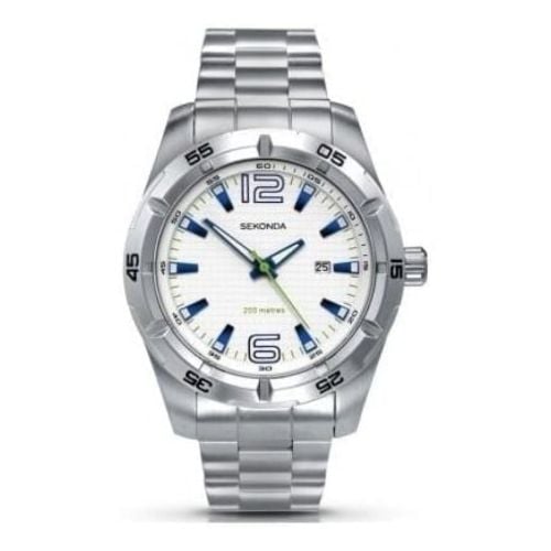 Gents Stainless Steel with White Dial Watch