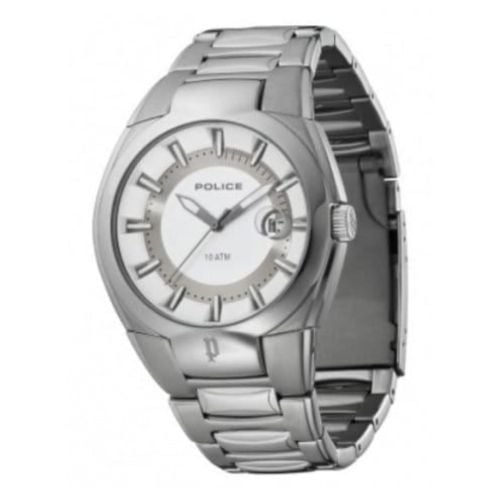 Devote Gents Stainless Steel Polished Silver Adjustable Bracelet Watch