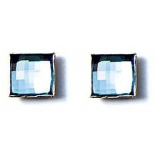 Light Blue Crystallized Swarovski Crystal Earrings