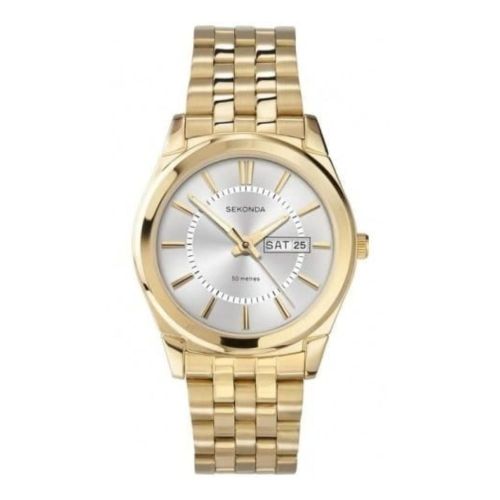 Gold Stainless Steel Date Display Watch