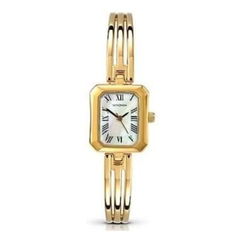 Ladies Gold Tone Steel Bracelet Watch