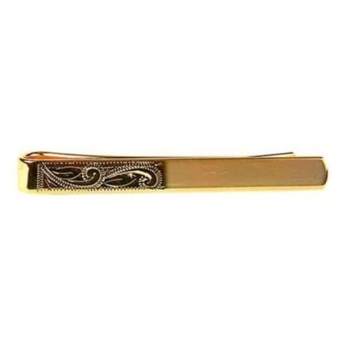 Gold Plated Pattern Tie Bar