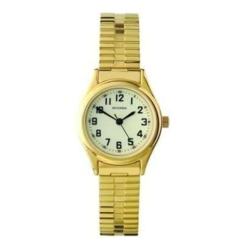 Ladies Gold Plated Expandable & Luminous Dial Watch