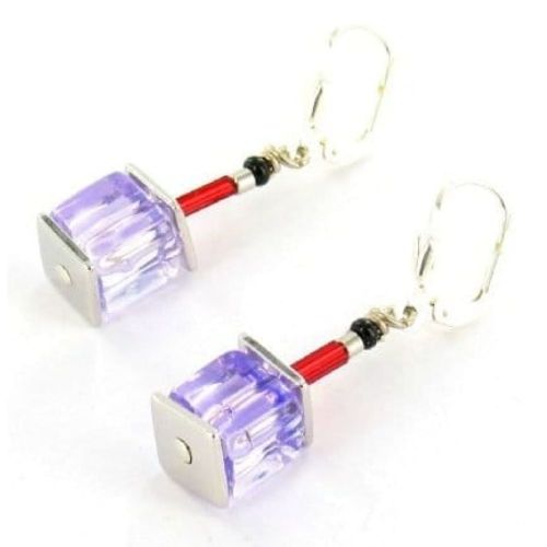 Lilac Polaris Cubed Earrings