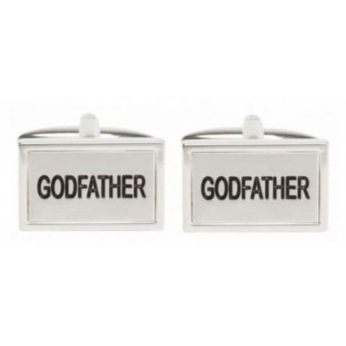 Rhodium Plated 'Godfather' Cufflinks