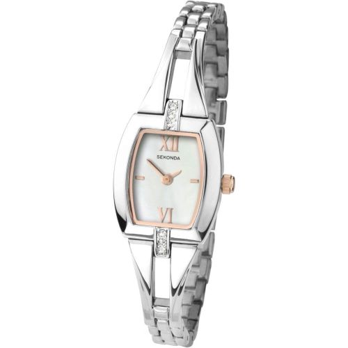 Stainless Steel Ladies Mother of Pearl Dial Watch