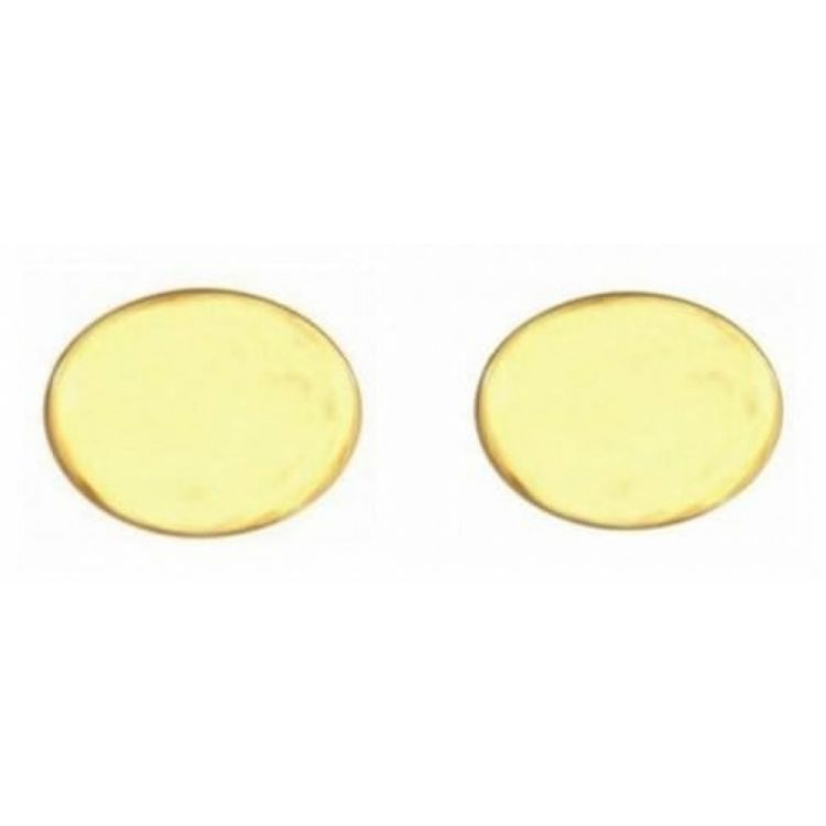 Gold Plated Oval Shaped Cufflinks