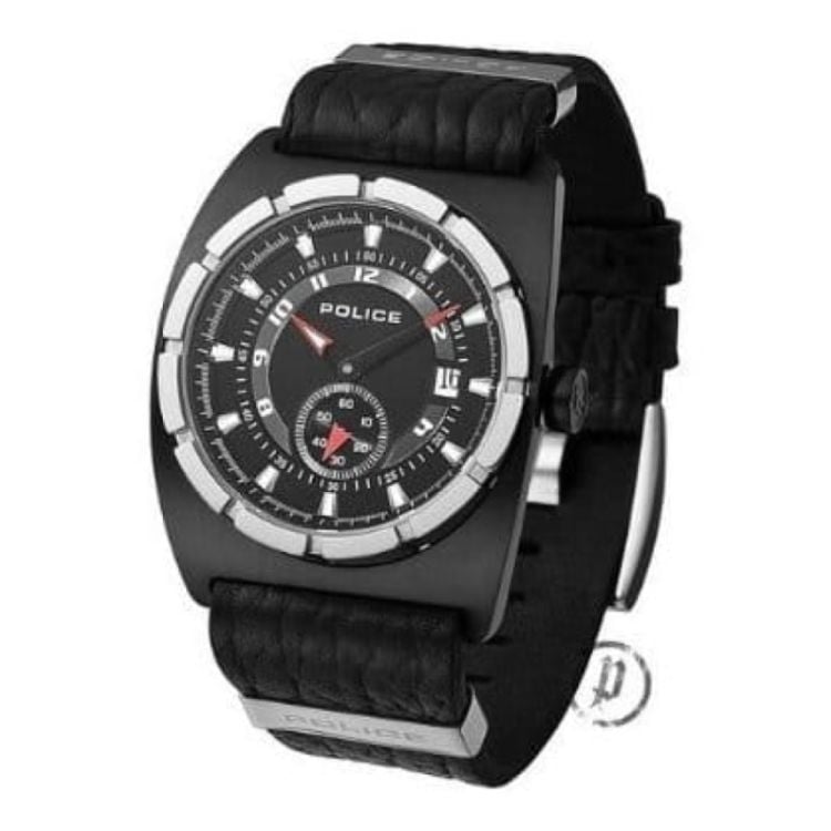 Ranger Gents Black Leather Quartz Analogue Wristwatch