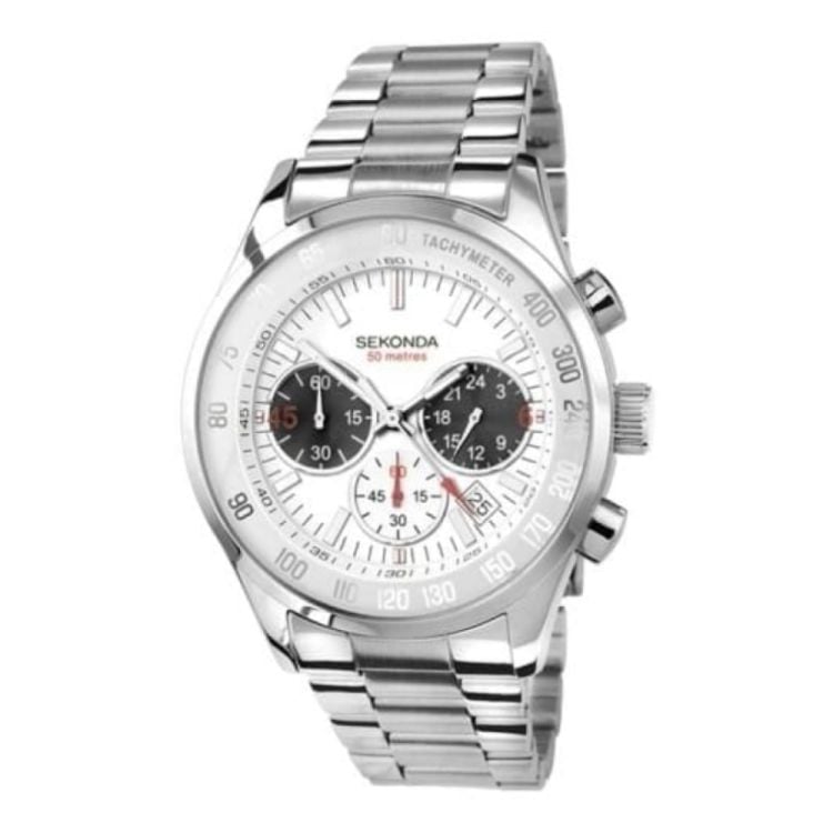Gents Stainless Steel Tachymeter & Chronograph Watch