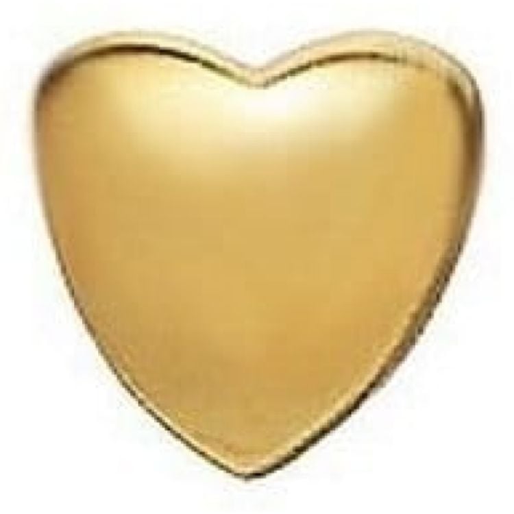 Gold-plated On Silver Smooth Heart Link