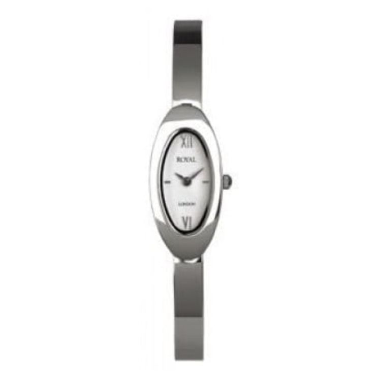 Ladies Silver Polished Stainless Steelwristwatch