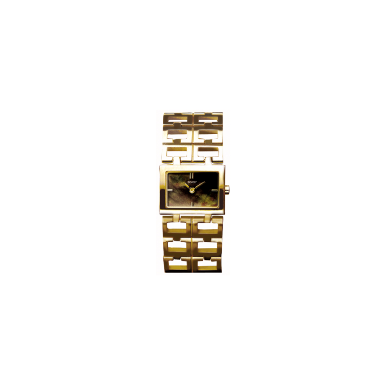 Gold Plated Square Dial Bracelet Watch