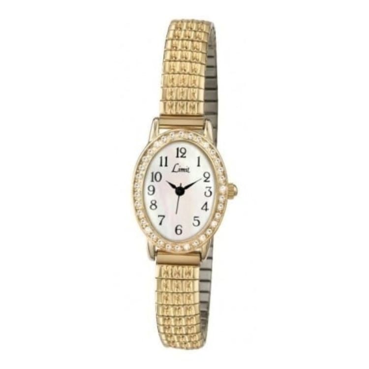 Oval Expandable Ladies Gold Watch