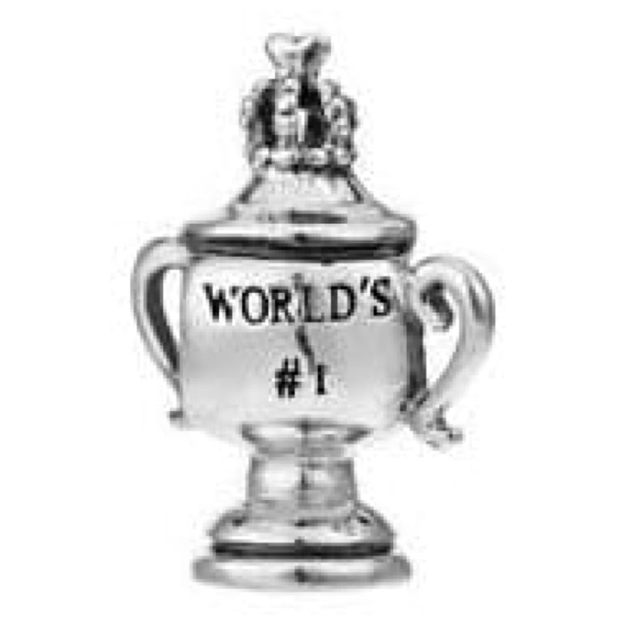 Sterling Silver 'World's No. 1' Cup Link