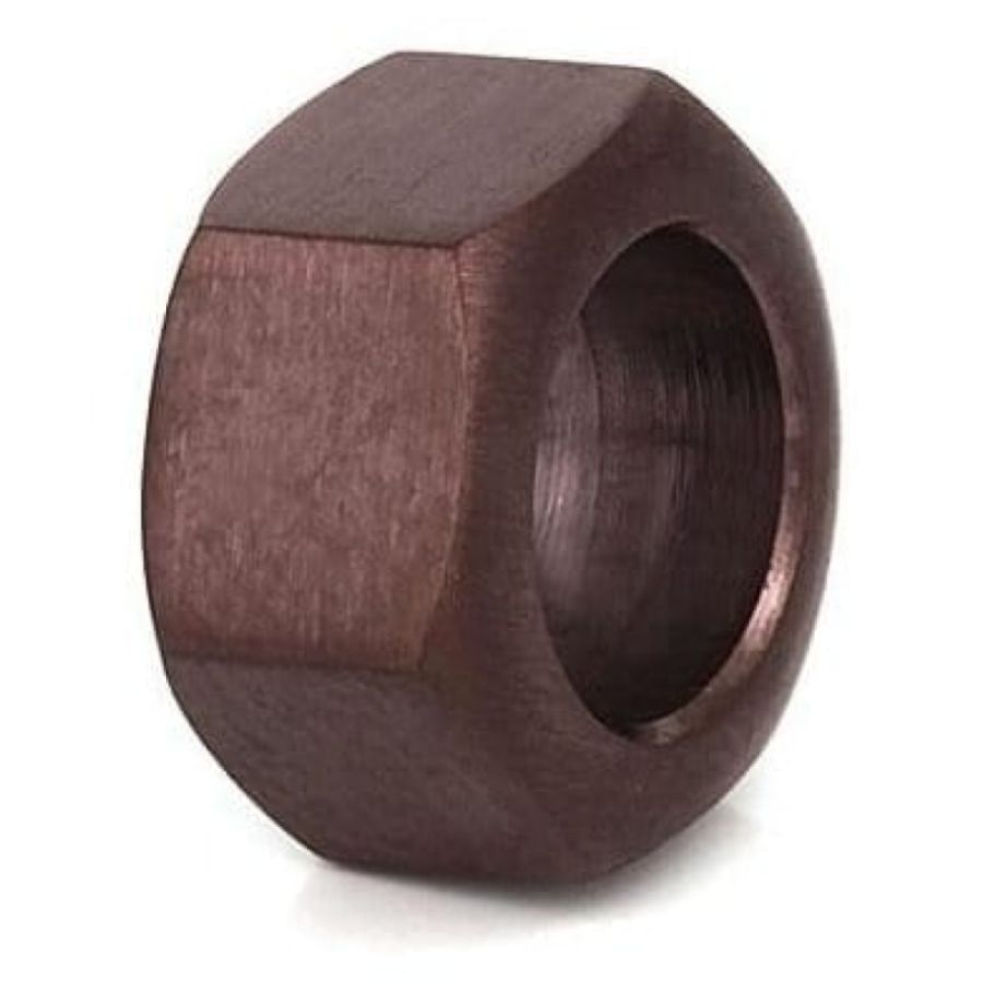 Gents Brown Coated Hexagon Shaped Link