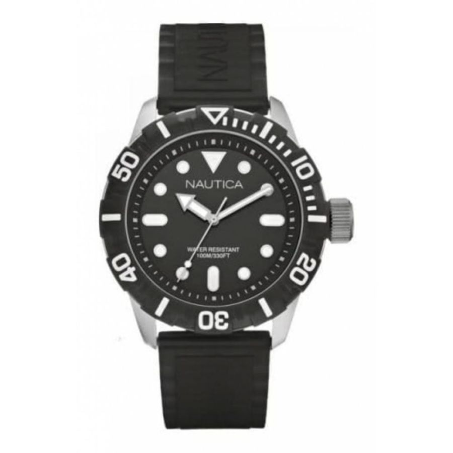 Unisex NSR 100 Black Silicone Strap Watch