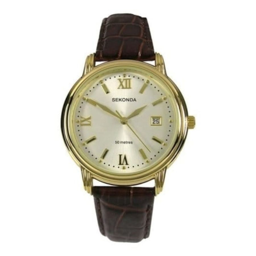 Gents, Brown Leather Sekonda Wristwatch